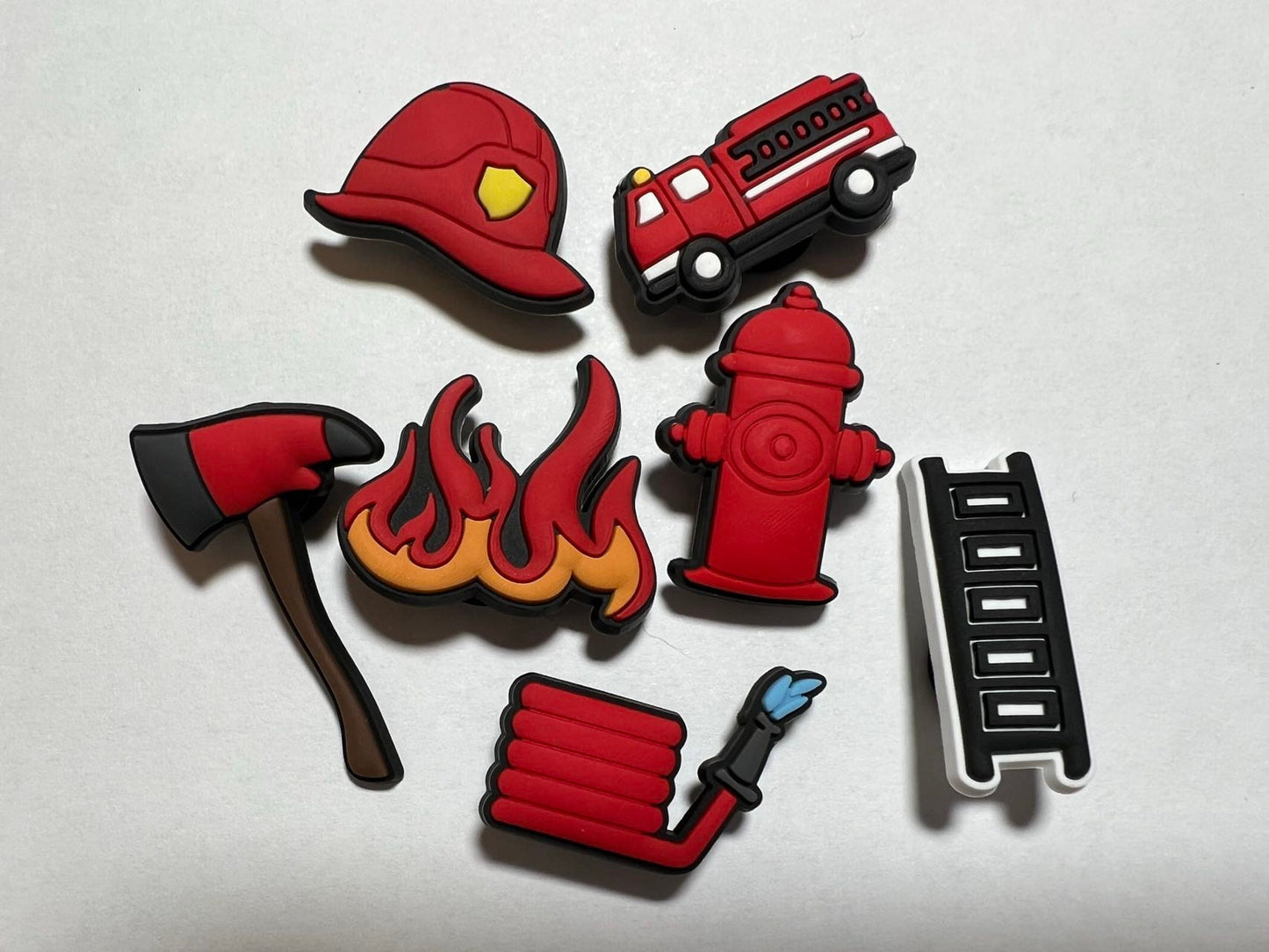 Fireman Fire fighter Theme Shoe Charms Quality JuliesDecalDesign