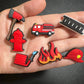 Fireman Fire fighter Theme Shoe Charms Quality JuliesDecalDesign