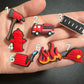Fireman Fire fighter Theme Shoe Charms Quality JuliesDecalDesign