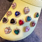 Metal GEM shapes small pieces Theme Unique Special Croc Shoes Valentine's Day Gift