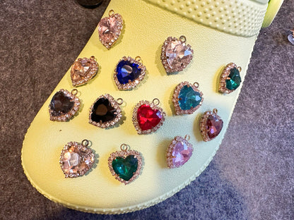 Formes de pierres précieuses en métal, petites pièces, thème Unique, chaussures crocodile spéciales, cadeau de saint valentin