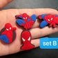 Spider Design Shoe Charms Red and Black