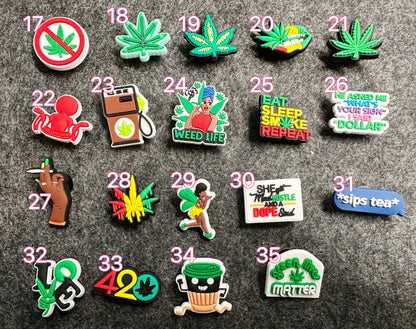 Encantos de zapatos con tema vegetal