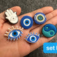 Evil Eye Tai Chi Yingyang Theme Shoe Charms