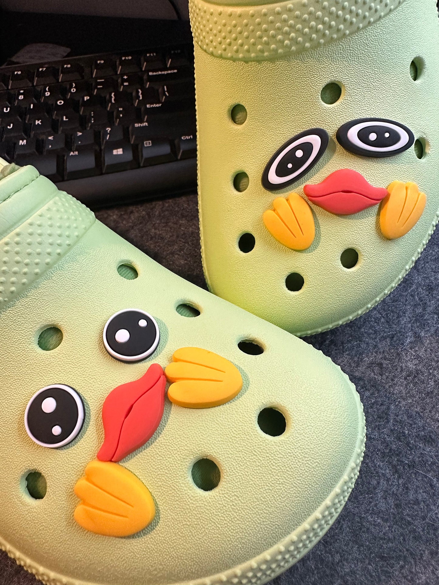 Pato 3D 5 piezas conjunto cerdo 3 piezas conjunto encantos de zapatos de alta calidad JuliesDecalDesign