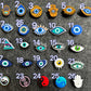 Evil Eye Tai Chi Yingyang Theme Shoe Charms