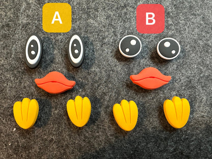 3D Adorable canard mignon 5 pièces ensemble cochon 3 pièces ensemble breloques de chaussures de haute qualité JuliesDecalDesign