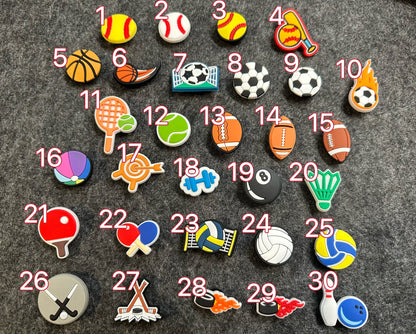 Sports Exercises Balls theme plain exercise athletic Work out shoe charms