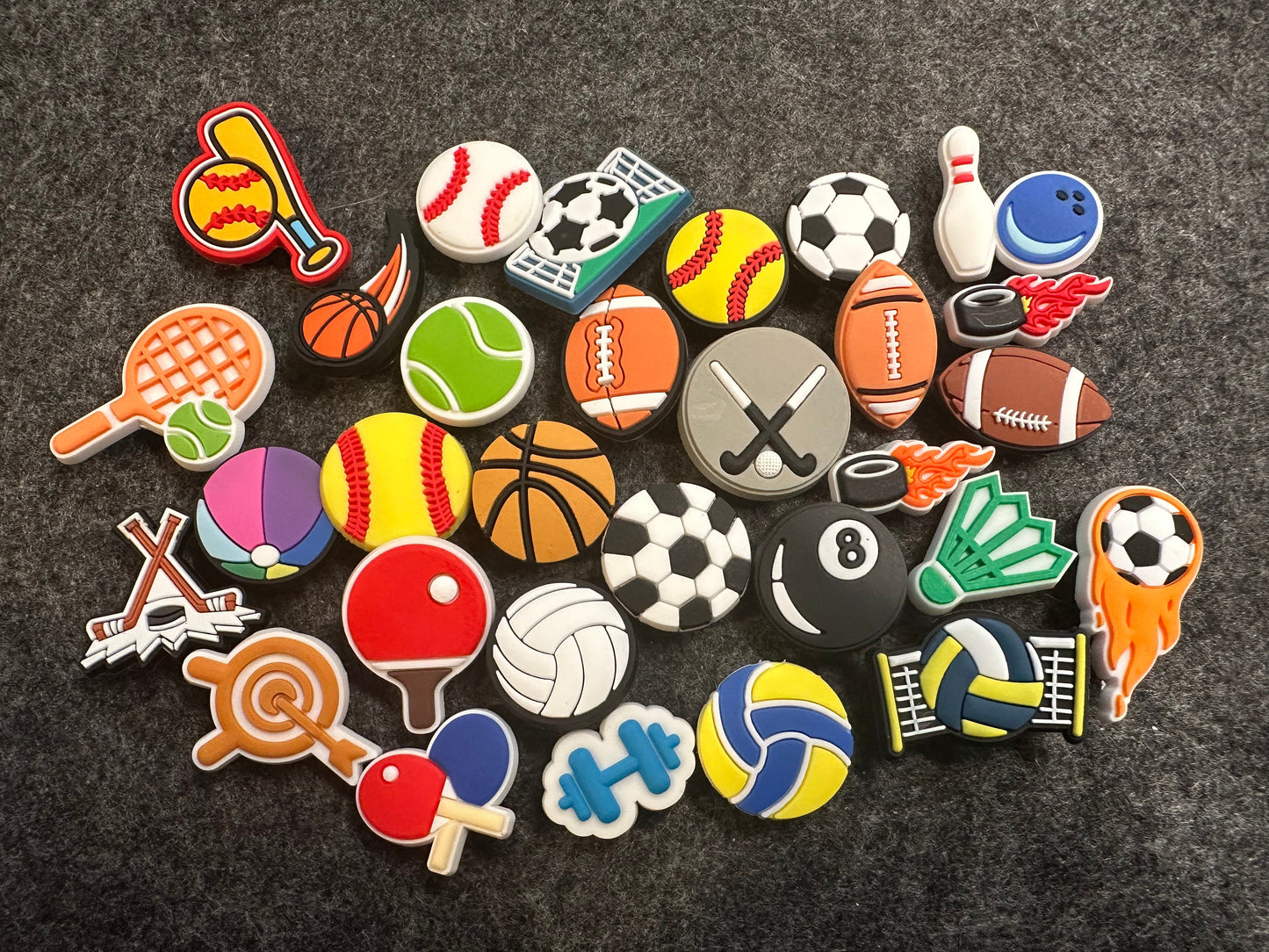 Sports Exercises Balls theme plain exercise athletic Work out shoe charms