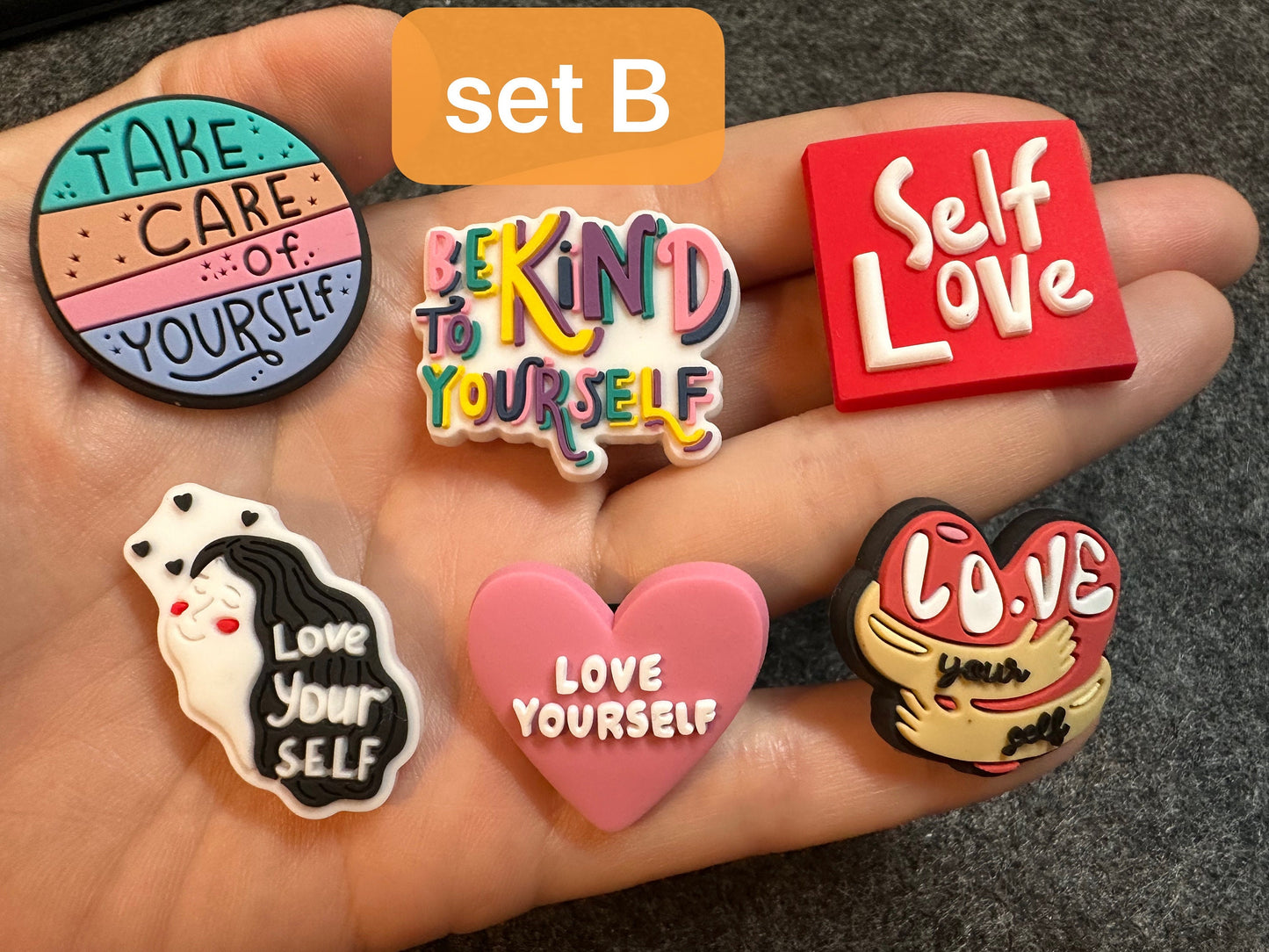 Self Love Club Theme Fancy shoe charms Love yourself and more