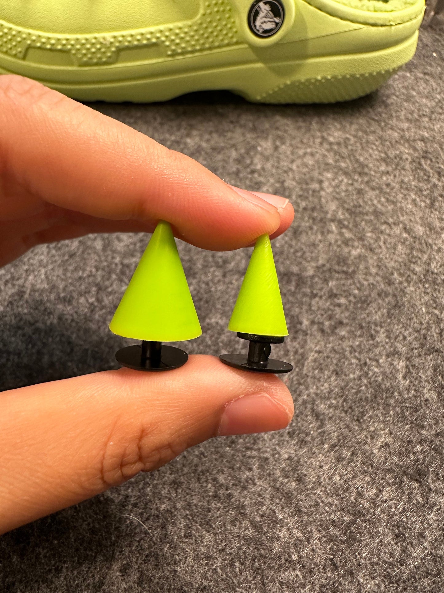 3D Green Cones Spines Theme Fancy shoe charms and more