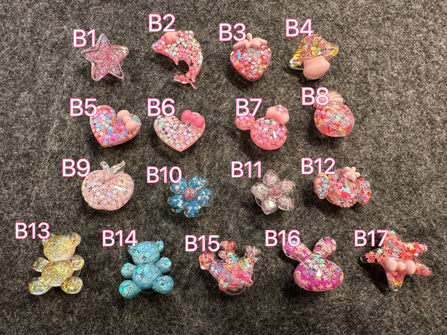 Breloques en résine scintillantes, étoile à paillettes, aurore, pour bricolage, chaussures croco spéciales uniques