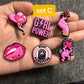 Pink Theme Shoe Charms Girls power llama bulldog heart princess fry egg VSCO