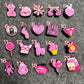 Pink Theme Shoe Charms Girls power llama bulldog heart princess fry egg VSCO