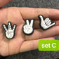 Hand Sign Finger sign Design Shoe Charms Best Quality JuliesDecalDesign