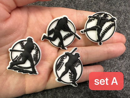 Amuletos de zapatos con tema de béisbol