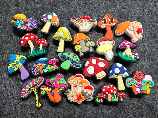 Mushrooms Design Theme shoe charms