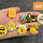Honey Bee Happy Theme Fancy shoe charms brighten yellow sunflower butterflies and more